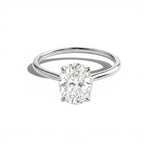 Bague Solitaire Gema - Argent Blanc