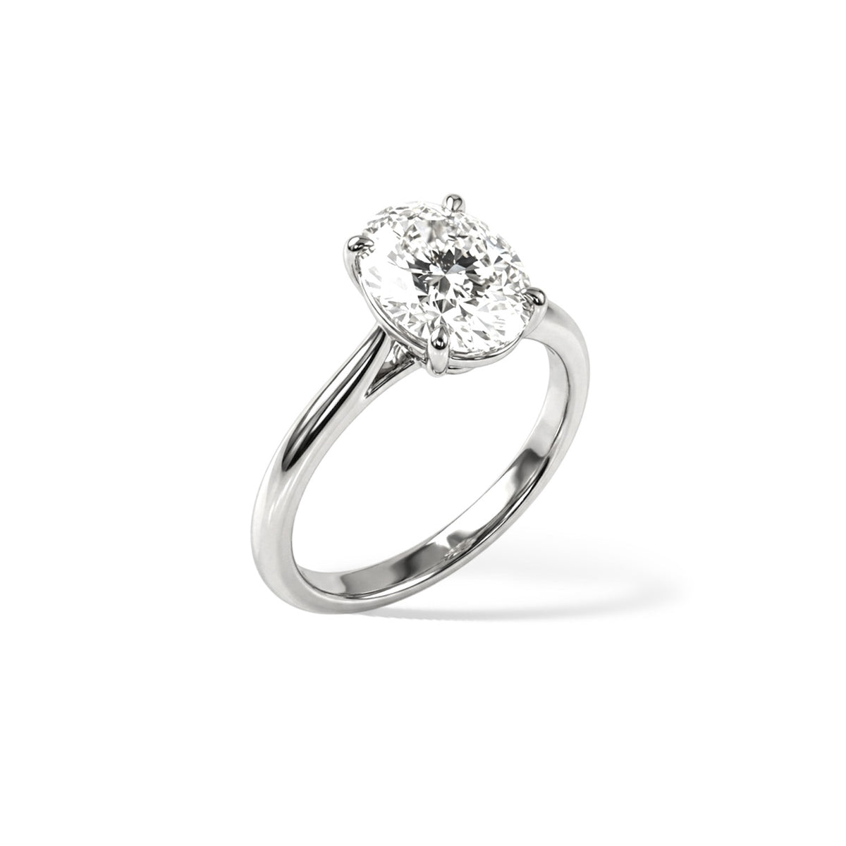 Bague Solitaire Gema - Argent Blanc