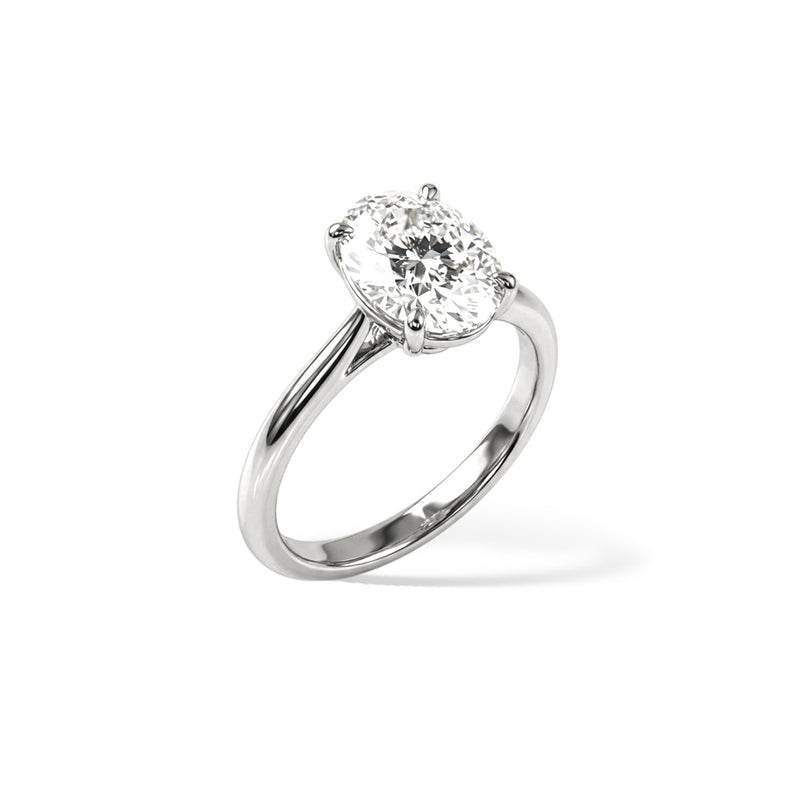 Bague Solitaire Gema - Argent Blanc