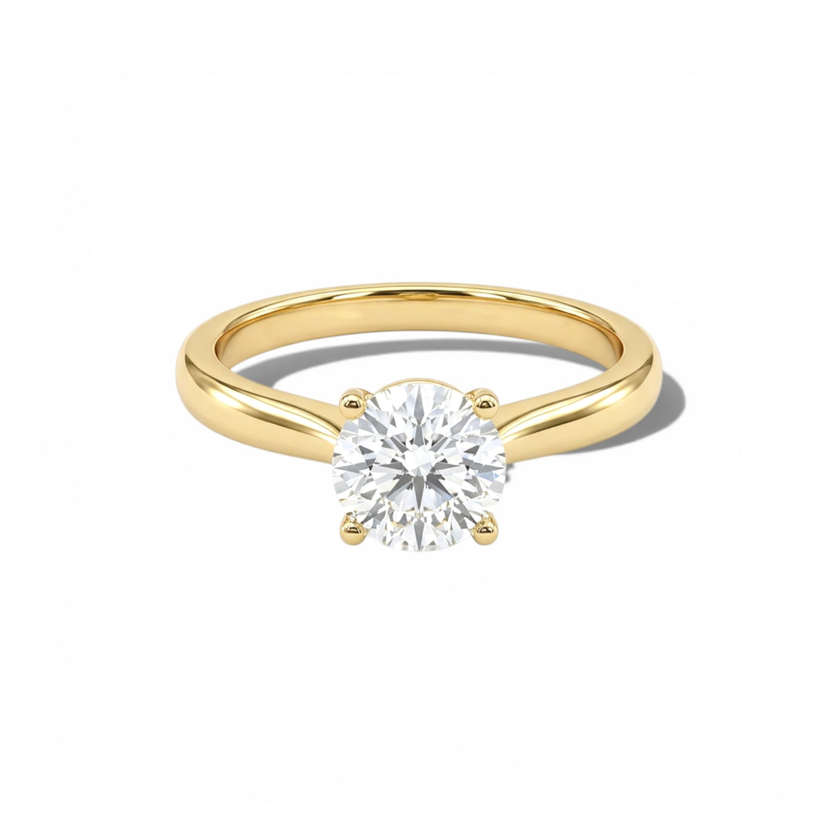 Bague Solitaire Idylla - Plaqué Or 18k