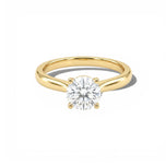 Bague Solitaire Idylla - Plaqué Or 18k