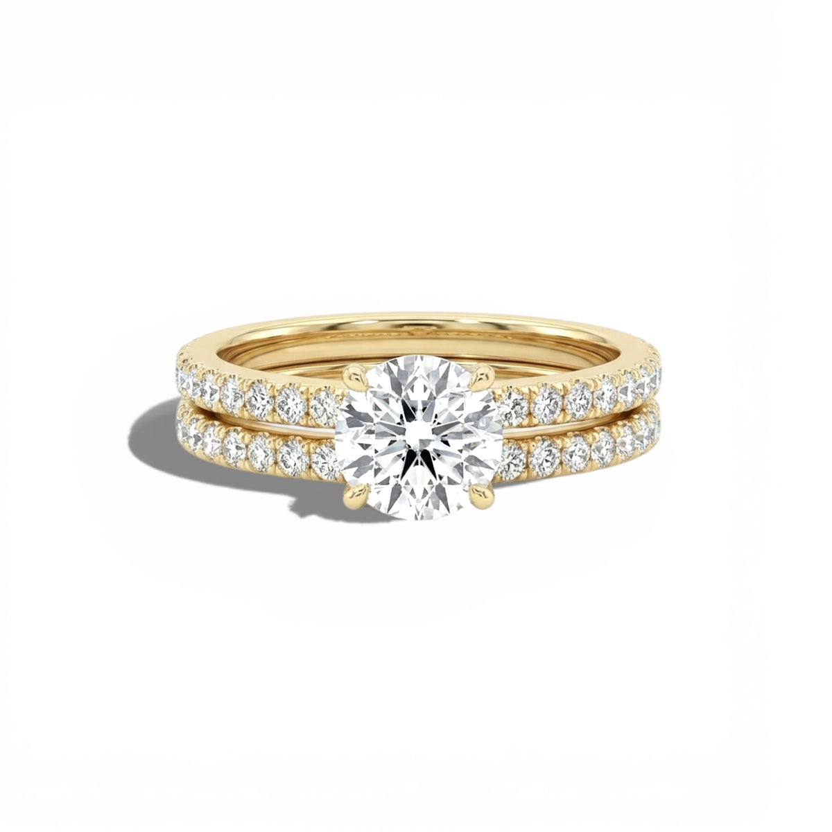 Bague Symphonie (Duo) - Argent Blanc