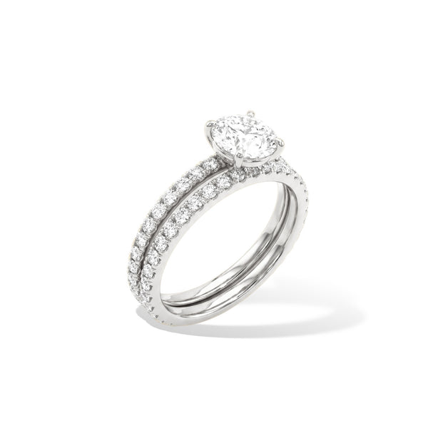 Bague Symphonie (Duo) - Argent Blanc