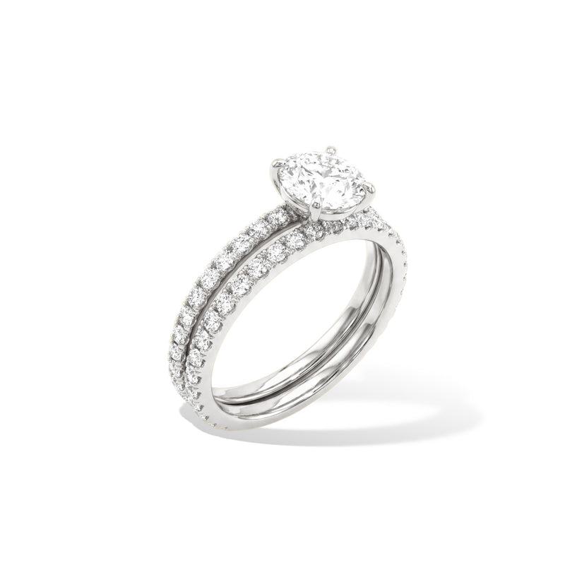Bague Symphonie (Duo) - Argent Blanc