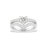 Bague Cluster (Duo) - Argent Blanc