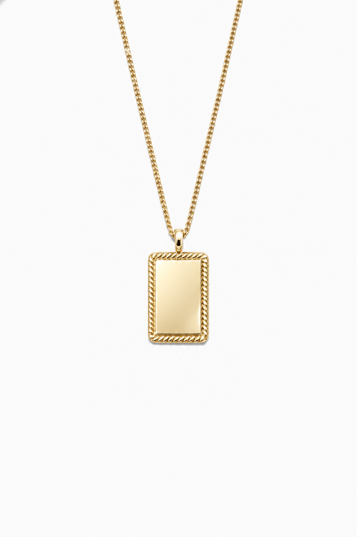 Signature Necklace - White Gold Plated Silver