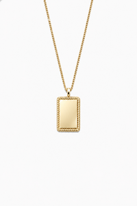 Collier Signature - Argent Blanc Plaqué Or