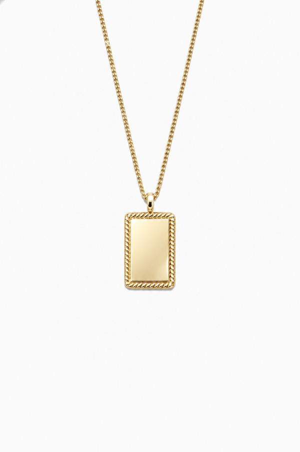 Signature Necklace - White Gold Plated Silver