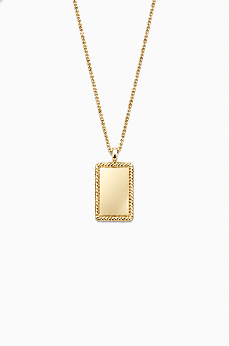Signature Necklace - White Gold Plated Silver