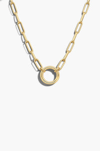 Latché Trombone Halskette – 925er Sterlingsilber, 18K vergoldet