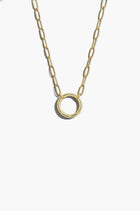Diamond Necklace - White Gold Plated Silver