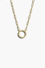 Diamond Necklace - White Gold Plated Silver