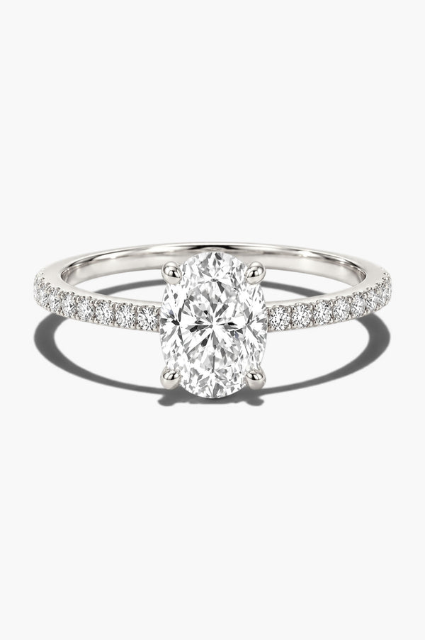 Mini Lucent Oval Ring - Sterling Silver