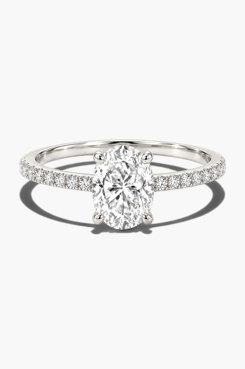 Mini Lucent Oval Ring - Sterling Silver