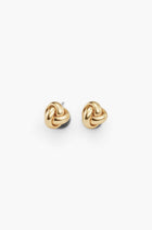 Knotted Earrings - White Gold Plated Silver