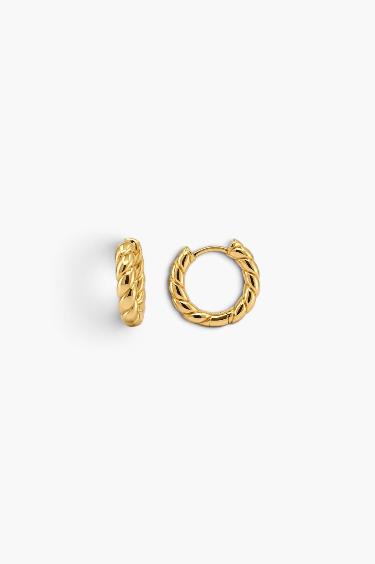 Petite Élégance Earrings - White Gold Plated Silver