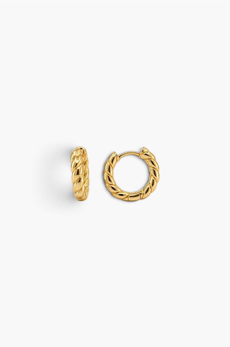 Petite Élégance Earrings - White Gold Plated Silver