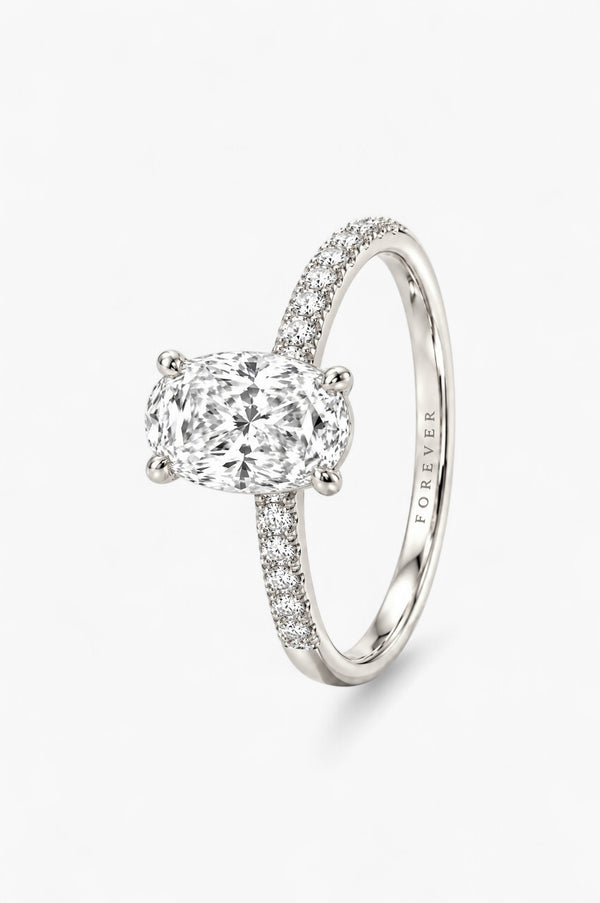 Mini Lucent Oval Ring - Sterling Silver