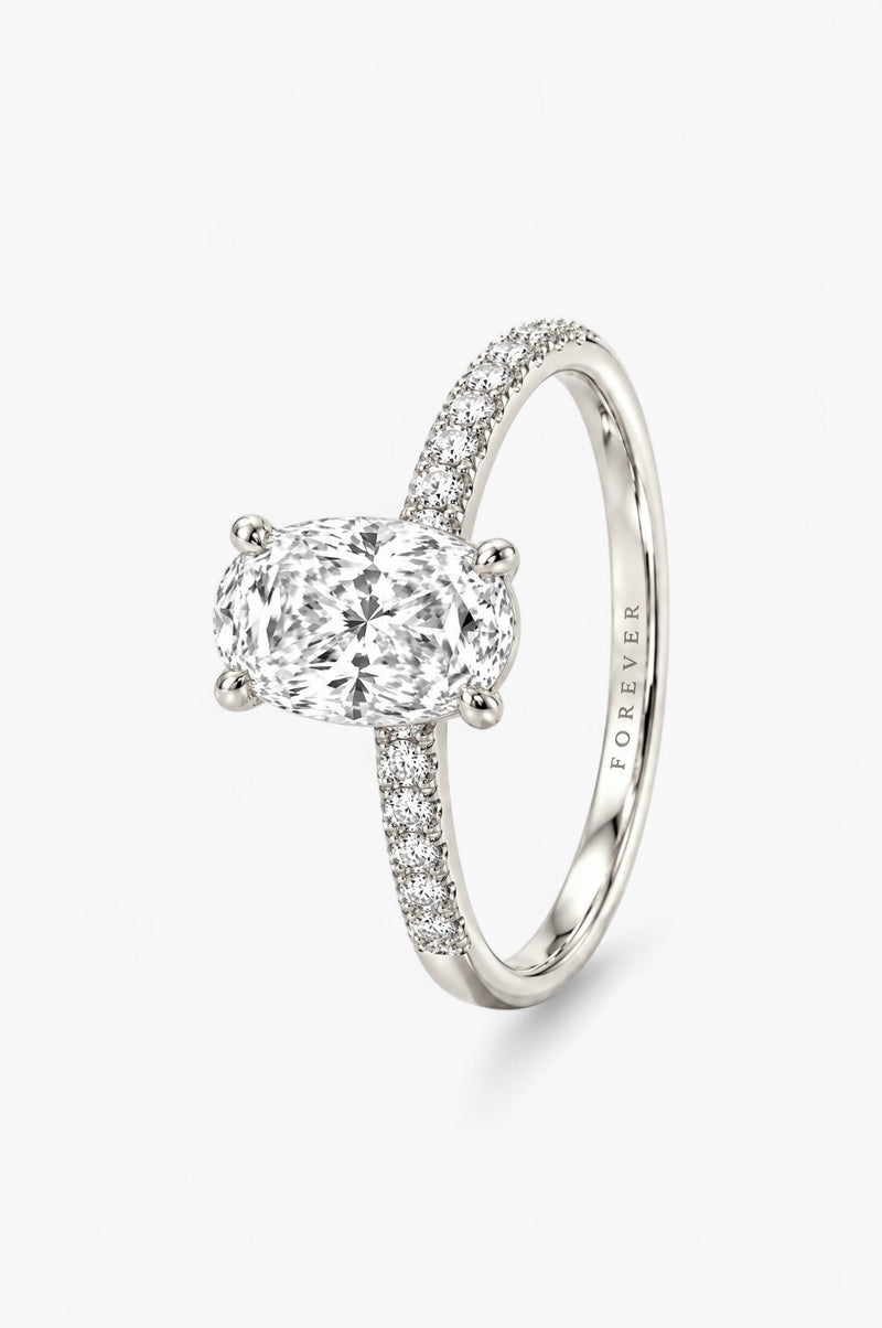 Mini Lucent Oval Ring - Sterling Silver